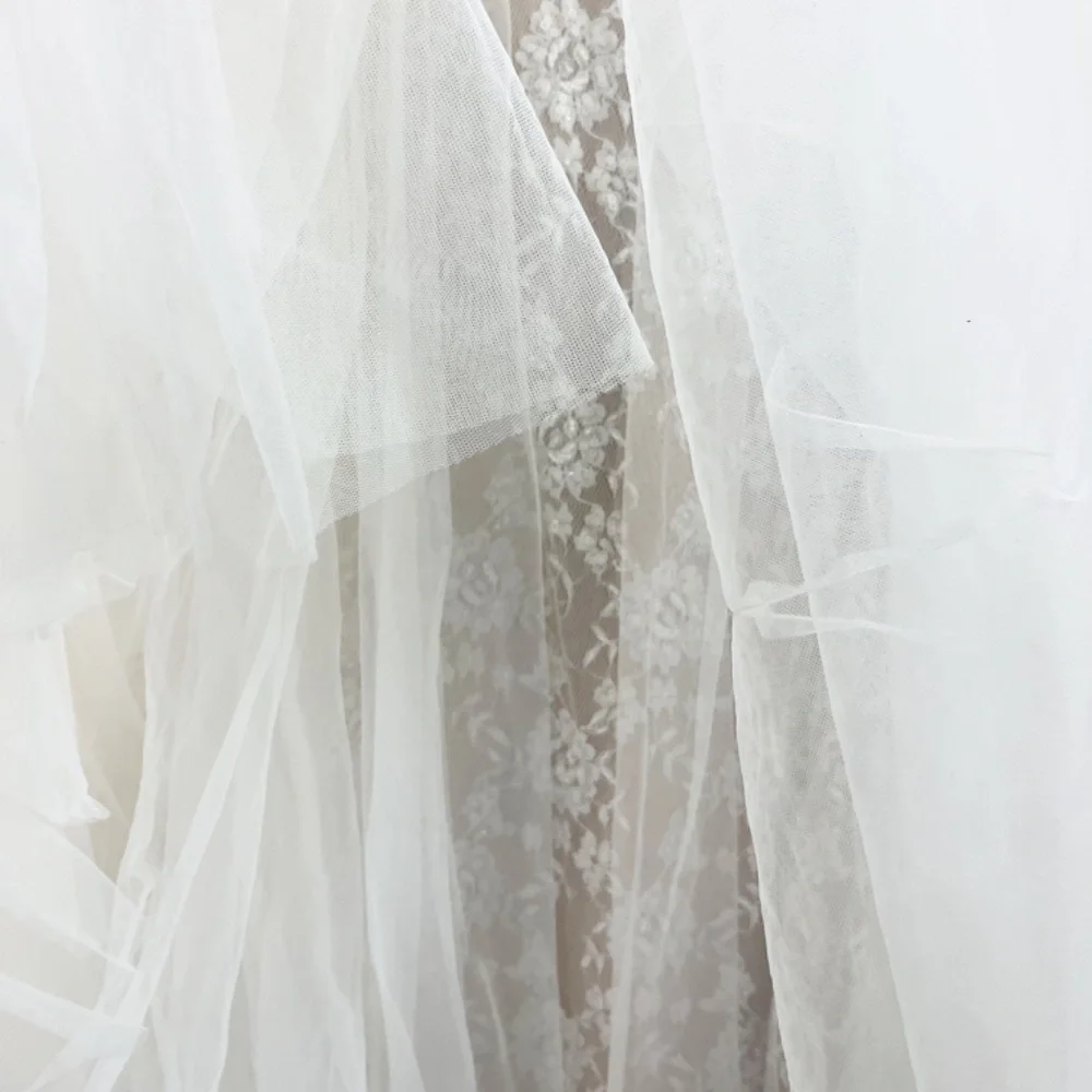 Sherri Hill White Lace Strapless Gown Size 4 - Picture 4 of 7